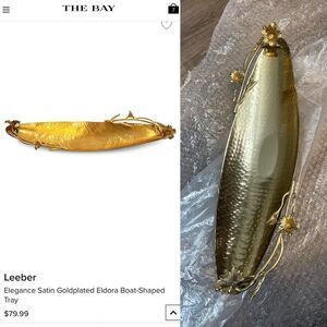 Leeber
Elegance Satin Goldplated Eldora Boat-Shaped Tray